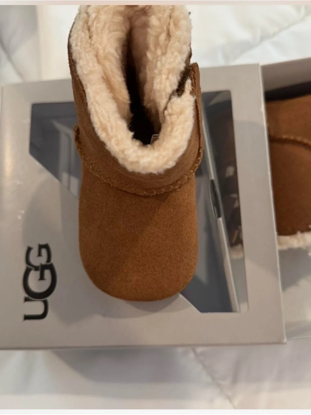 Kids Brown Shearling-Lined Booties